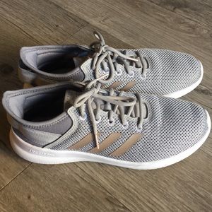 Silver Adidas Cloud Foam Sneakers